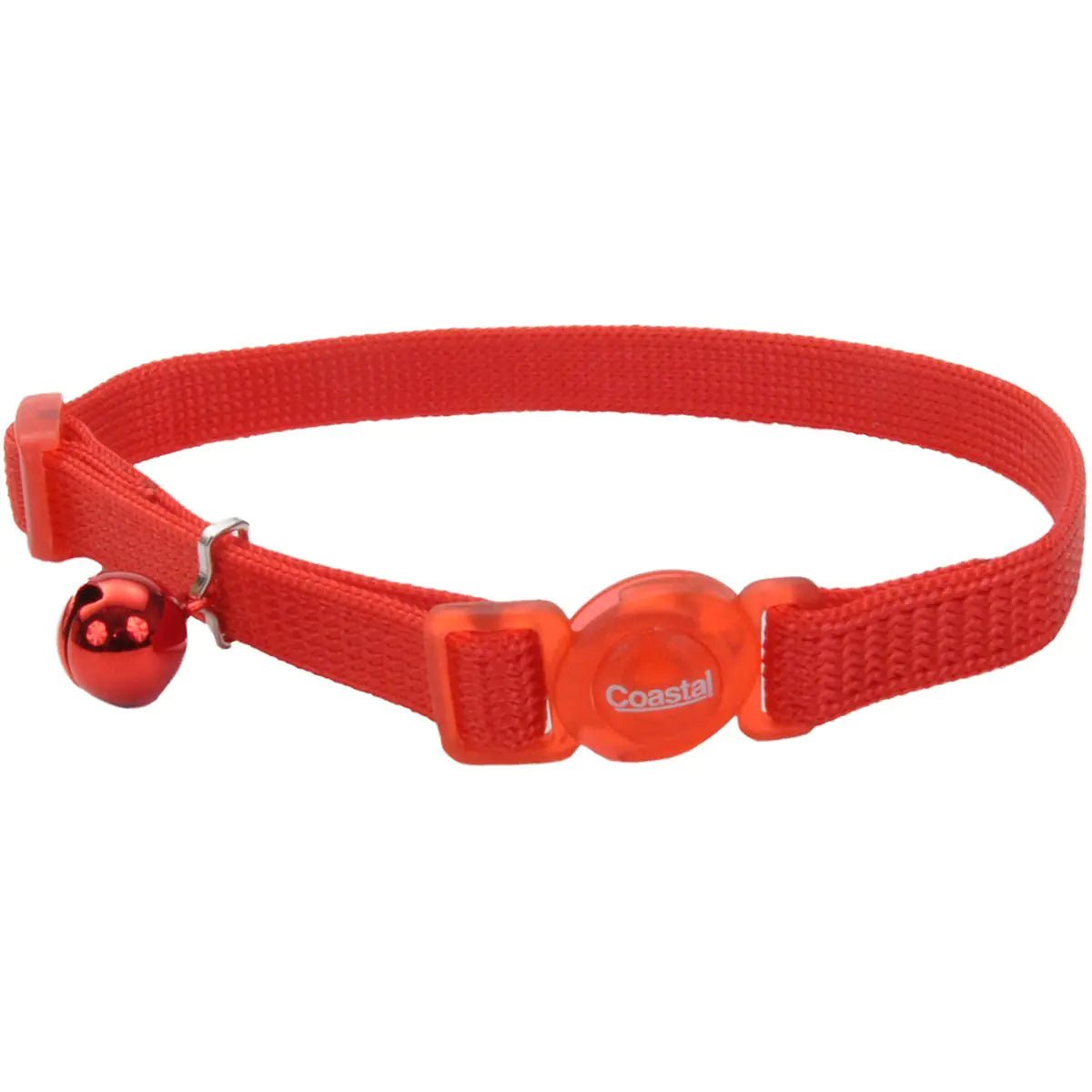 Coastal Pet Products CCP7001RED Nylon Safe Cat Adjustable Breakaway Collar with Bells Red - Studio ZD -