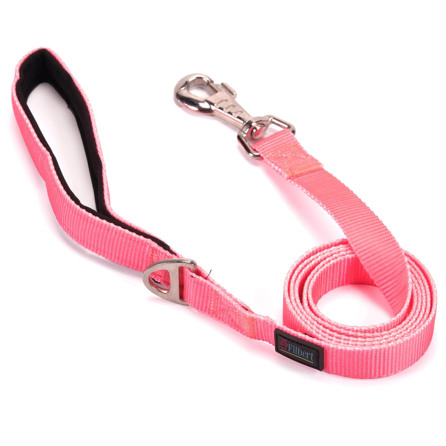 Filbert Nylon Dog Leash Heavy Duty Dog Leash Dog Leashes for Medium Dogs Dog Leash for Small Dogs 3/4 inch X 4.6ft Strong and Durable Dog Leash Puppy Leash Traction Rope Neon Pink Leash for Dog - Studio ZD -