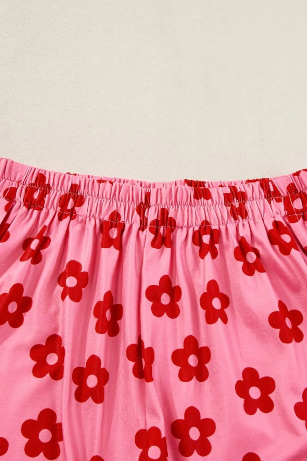 Floral Cropped Tee and Shorts Lounge Set - Studio ZD -