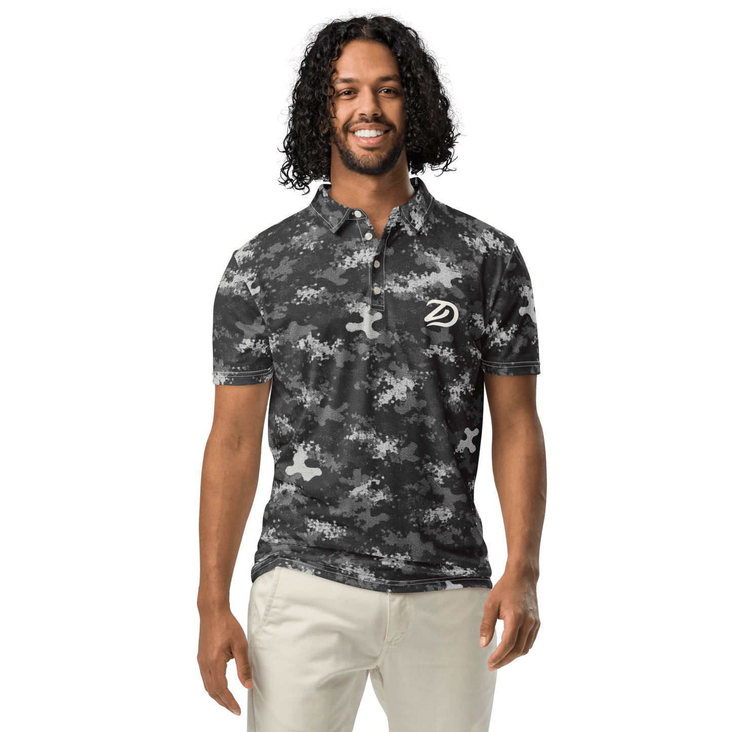 Hybrid Camo Winter - Men’s Slim Fit Polo - Golf ZD - Studio ZD -