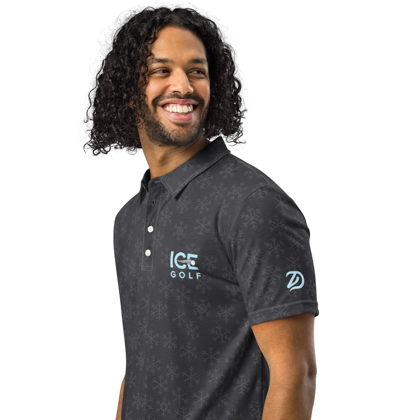 Ice Golf + Golf ZD - Black Ice - Men’s Slim Fit Polo - Studio ZD -