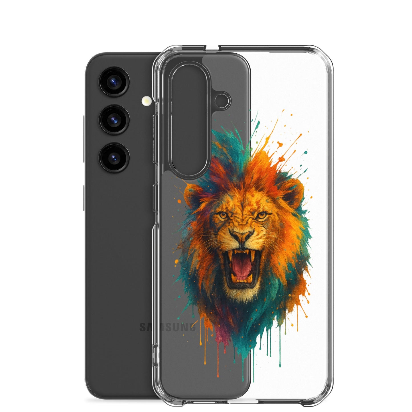 Paint Splash Lion - Clear Case for Samsung® - Studio ZD -