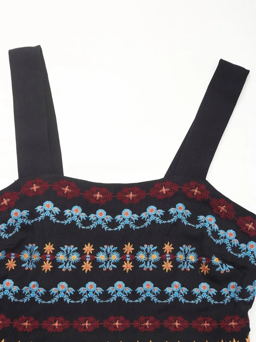 Perfee Embroidered Floral Side Slit Sleeveless Midi Dress - Studio ZD -