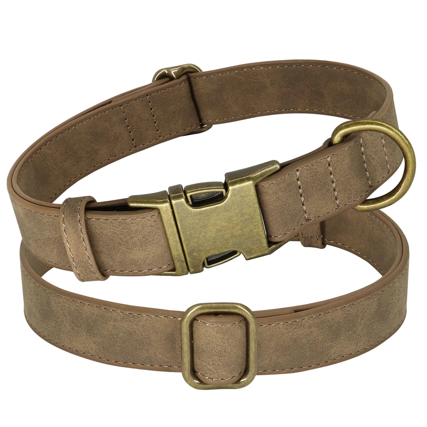 PET ARTIST Leather Dog Collar with Metal Buckle Heavy Duty Dog Collar Adjustable for Medium Dogs - Studio ZD -