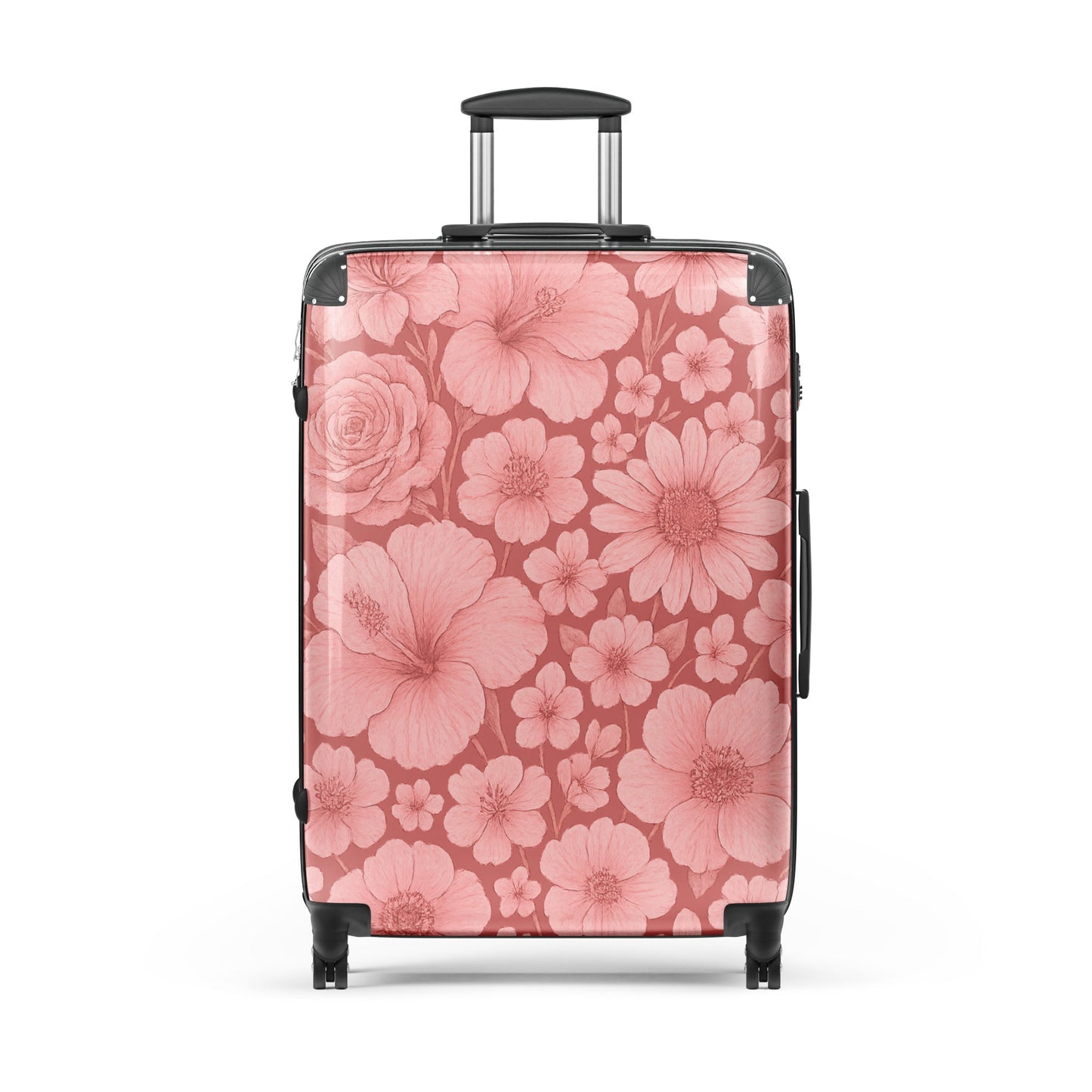 Pink Floral Escape - Hard - Shell Suitcase - Studio ZD - Studio ZD -
