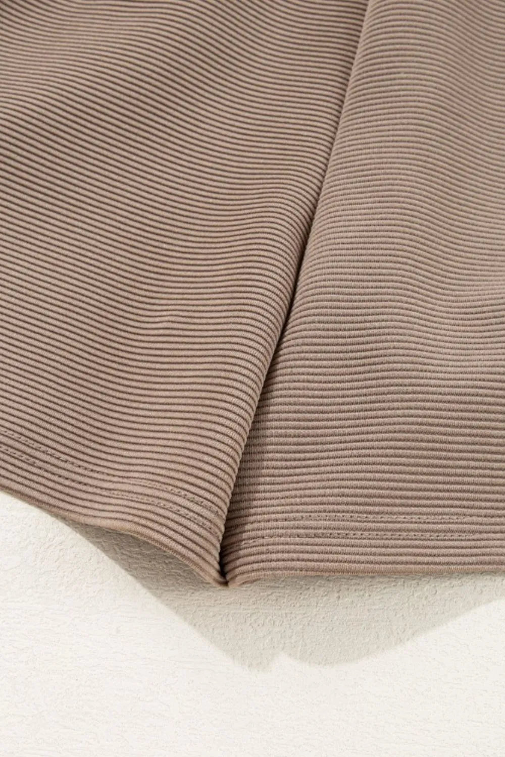 Textured Short Sleeve Half Zip Drawstring Waist Romper - Studio ZD -