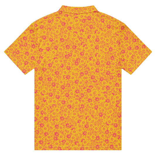 Zen Floral Pattern - Men’s Slim Fit Polo - Golf ZD - Studio ZD -