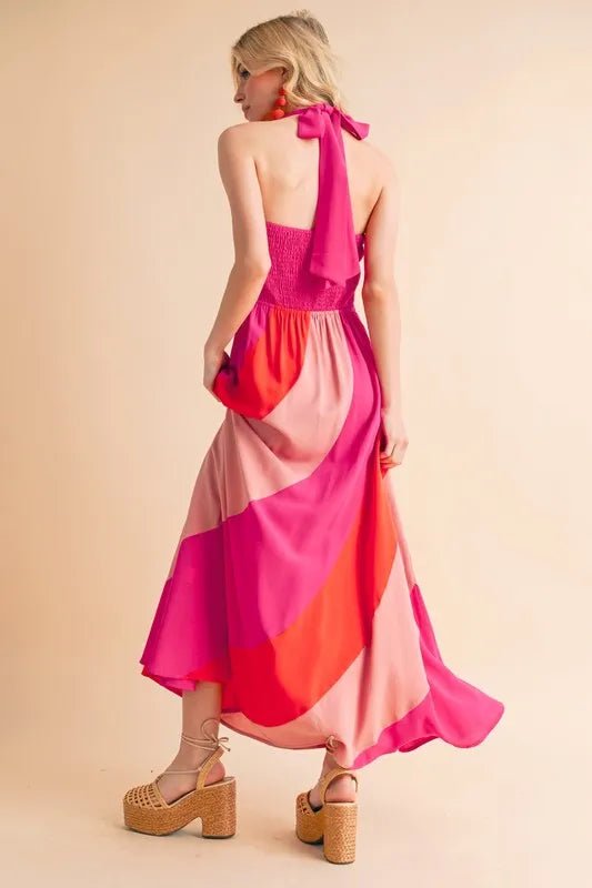 Aemi+Co Color Block Sleeveless Maxi Dress - Studio ZD - 