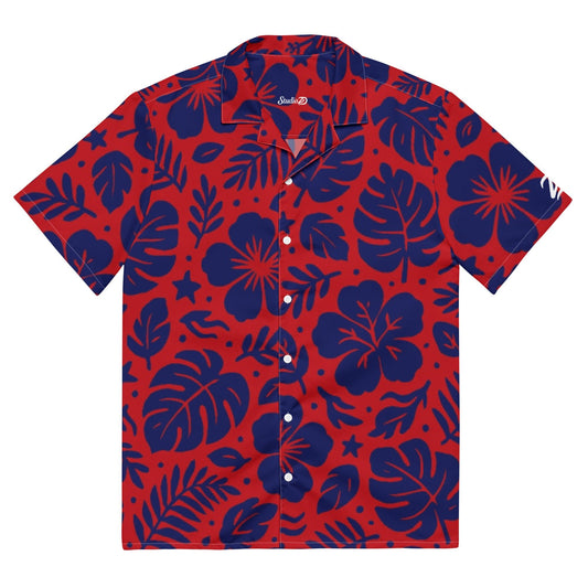 Aloha Escape Red/Blue - Button Shirt - Unisex - Studio ZD - 