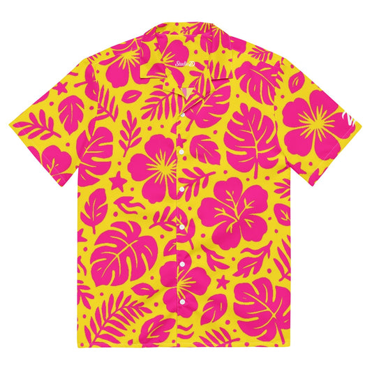 Aloha Escape - Yellow/Pink - Button Shirt - Unisex - Studio ZD - 