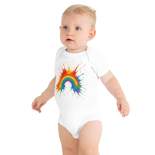 Explosive Rainbow - Baby - Short Sleeve One Piece - Studio ZD - 