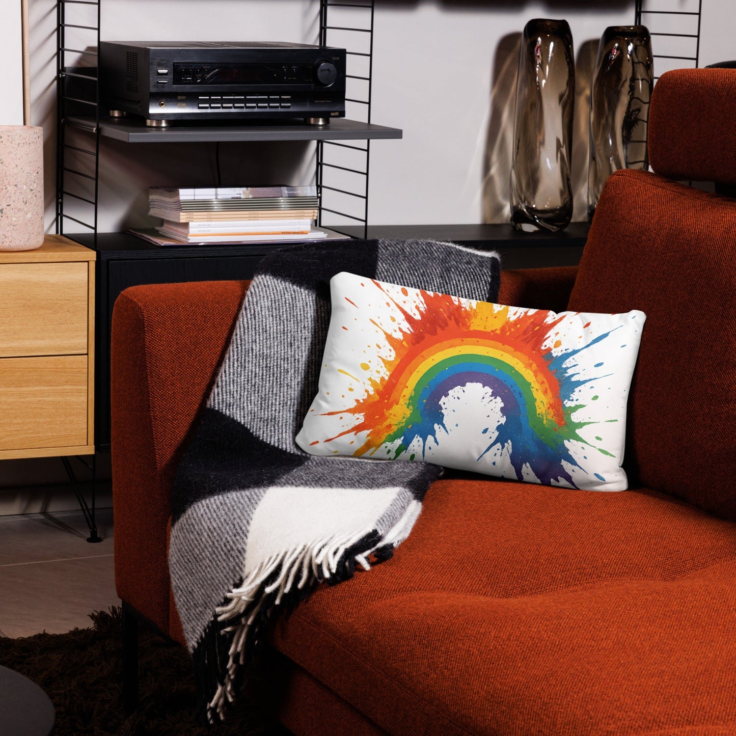 Explosive Rainbow - Basic Pillow - Studio ZD - Studio ZD - 