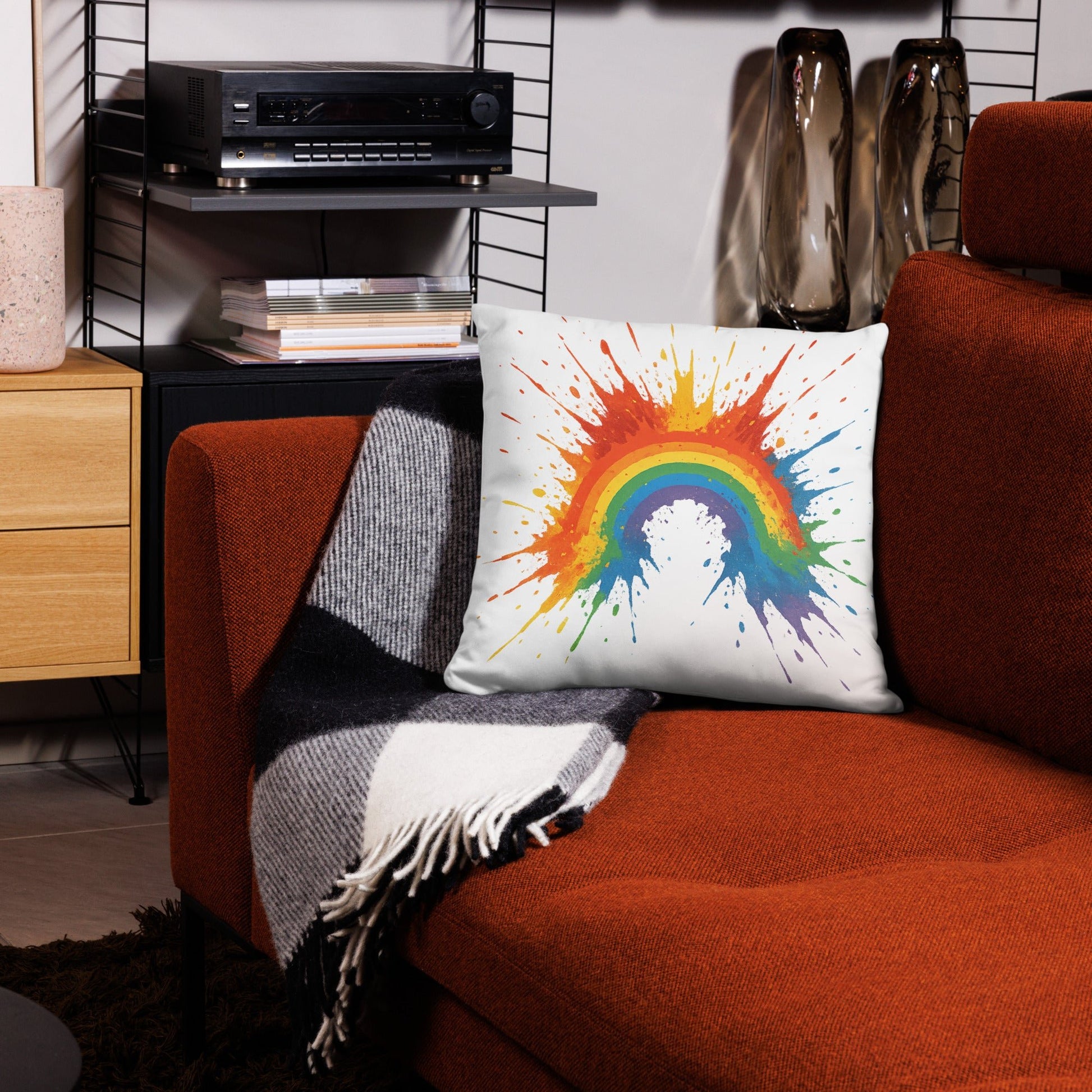 Explosive Rainbow - Basic Pillow - Studio ZD - Studio ZD - 