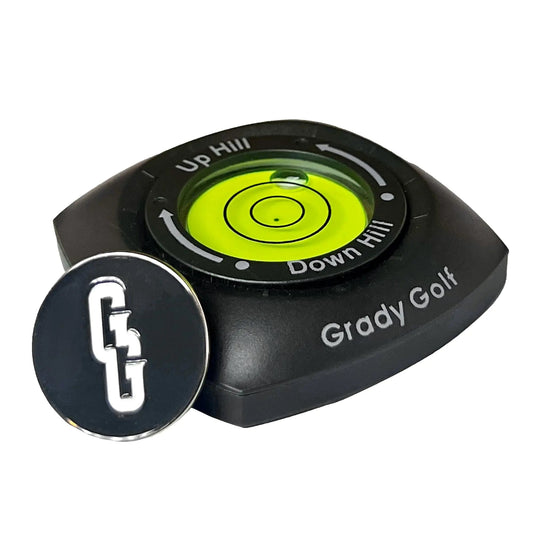 Golf Green Reader with Magnetic Golf Ball Marker - Putting Trainer with Golf Ball Marker Level for The Putting Green. Putting Training aid for The Perfect putt. Pitch Black - Studio ZD - 