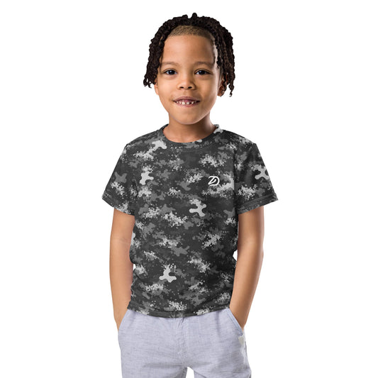 Hybrid Camo Arctic - Kids Crew Neck T-Shirt - Studio ZD - 
