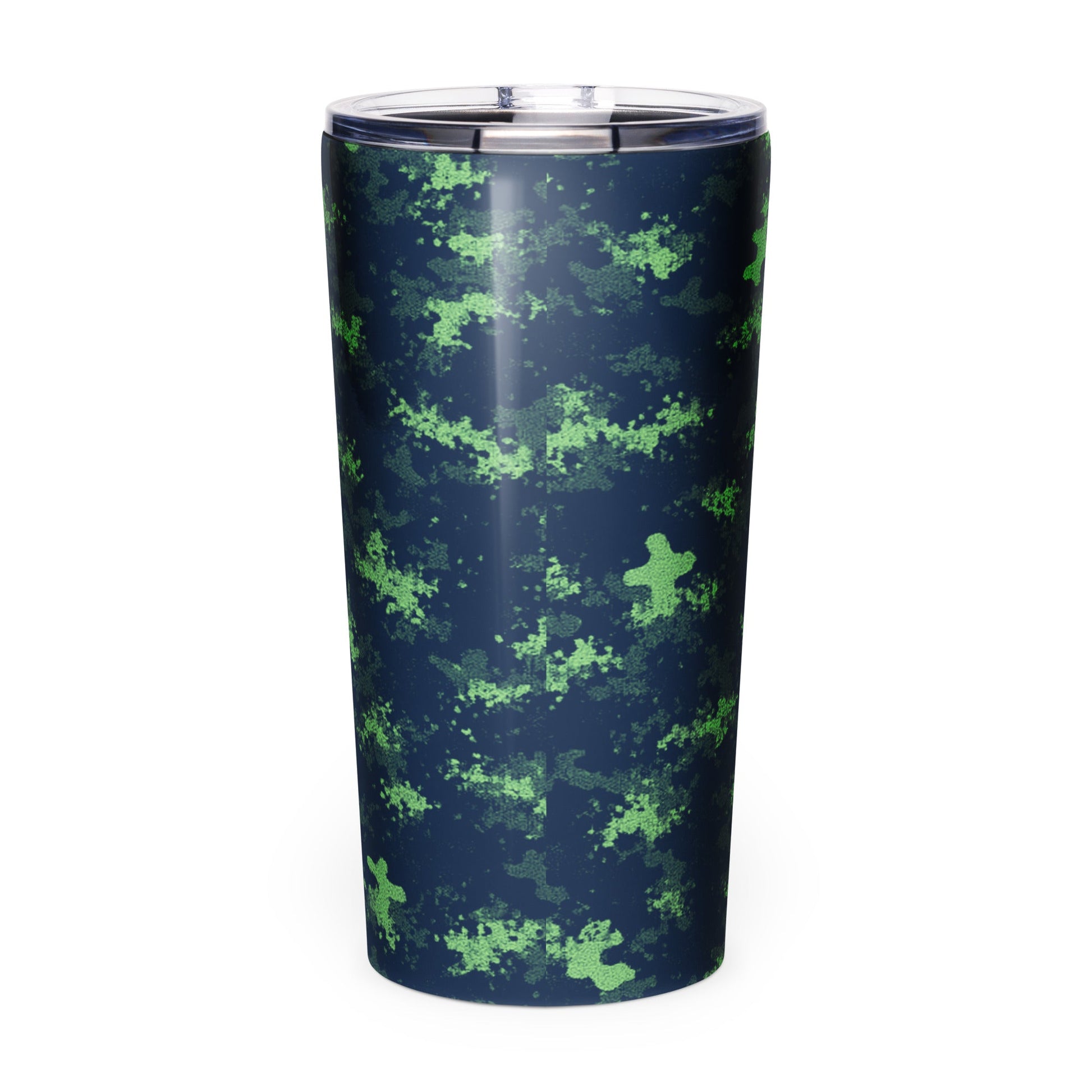 Hybrid Camo Green/Blue - Tapered Stainless Steel Tumbler - Studio ZD - 