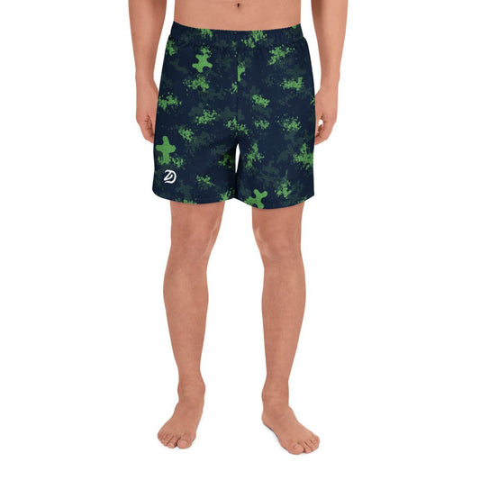 Hybrid Camo Green/Blue - Unisex Athletic Long Shorts - Studio ZD - 