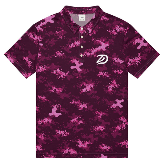 Hybrid Camo Pink - Men’s Slim Fit Polo - Golf ZD - Studio ZD - 