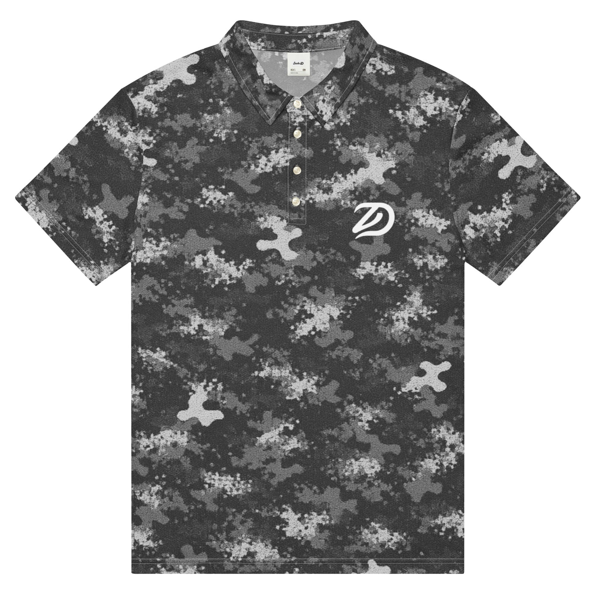 Hybrid Camo Winter - Men’s Slim Fit Polo - Golf ZD - Studio ZD - 