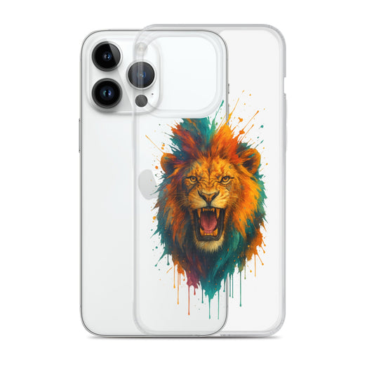Paint Splash Lion - Clear Case for iPhone® - Studio ZD - 