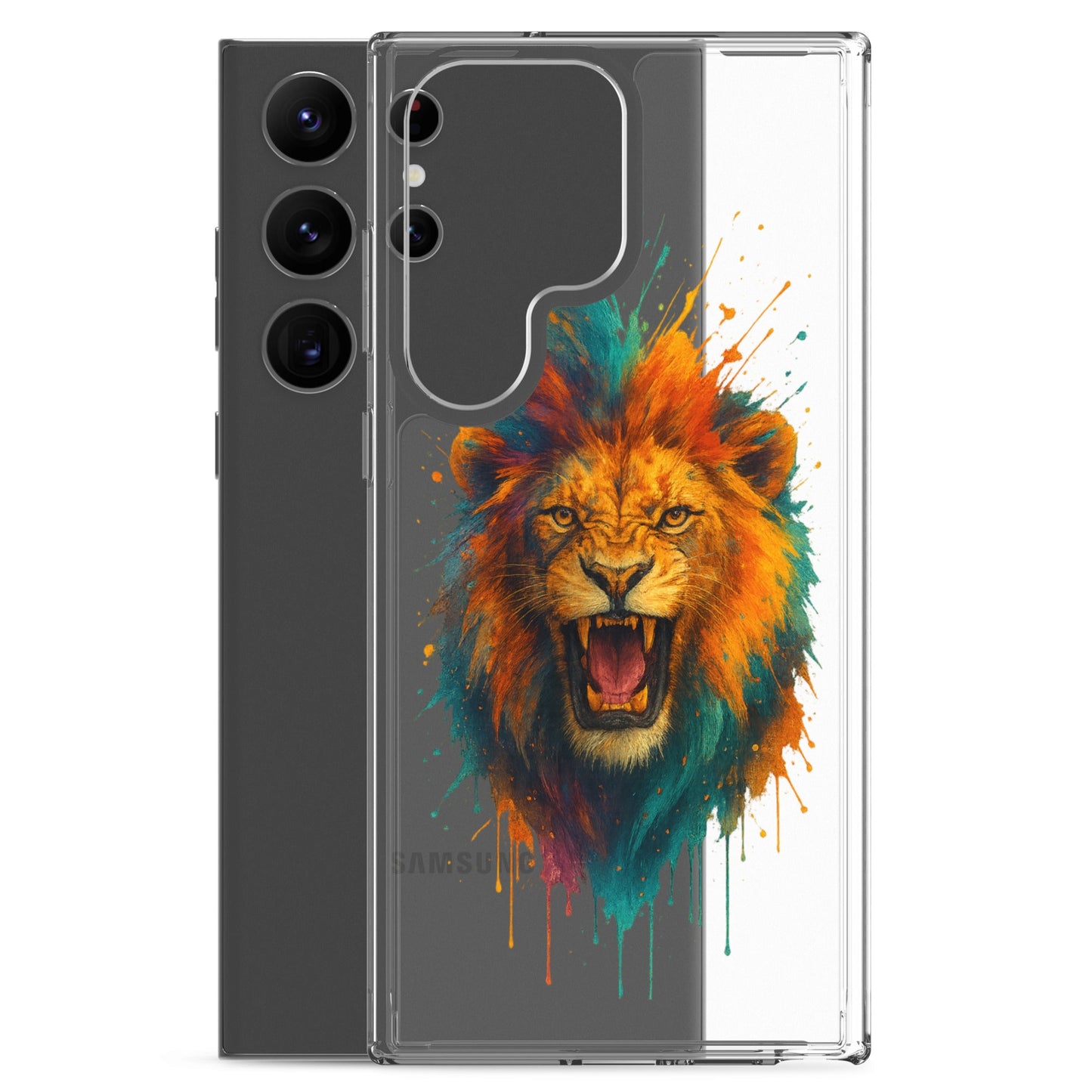 Paint Splash Lion - Clear Case for Samsung® - Studio ZD - 