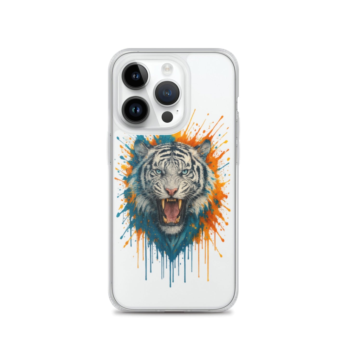 Paint Splash White Tiger - Clear Case for iPhone® - Studio ZD - Studio ZD - 