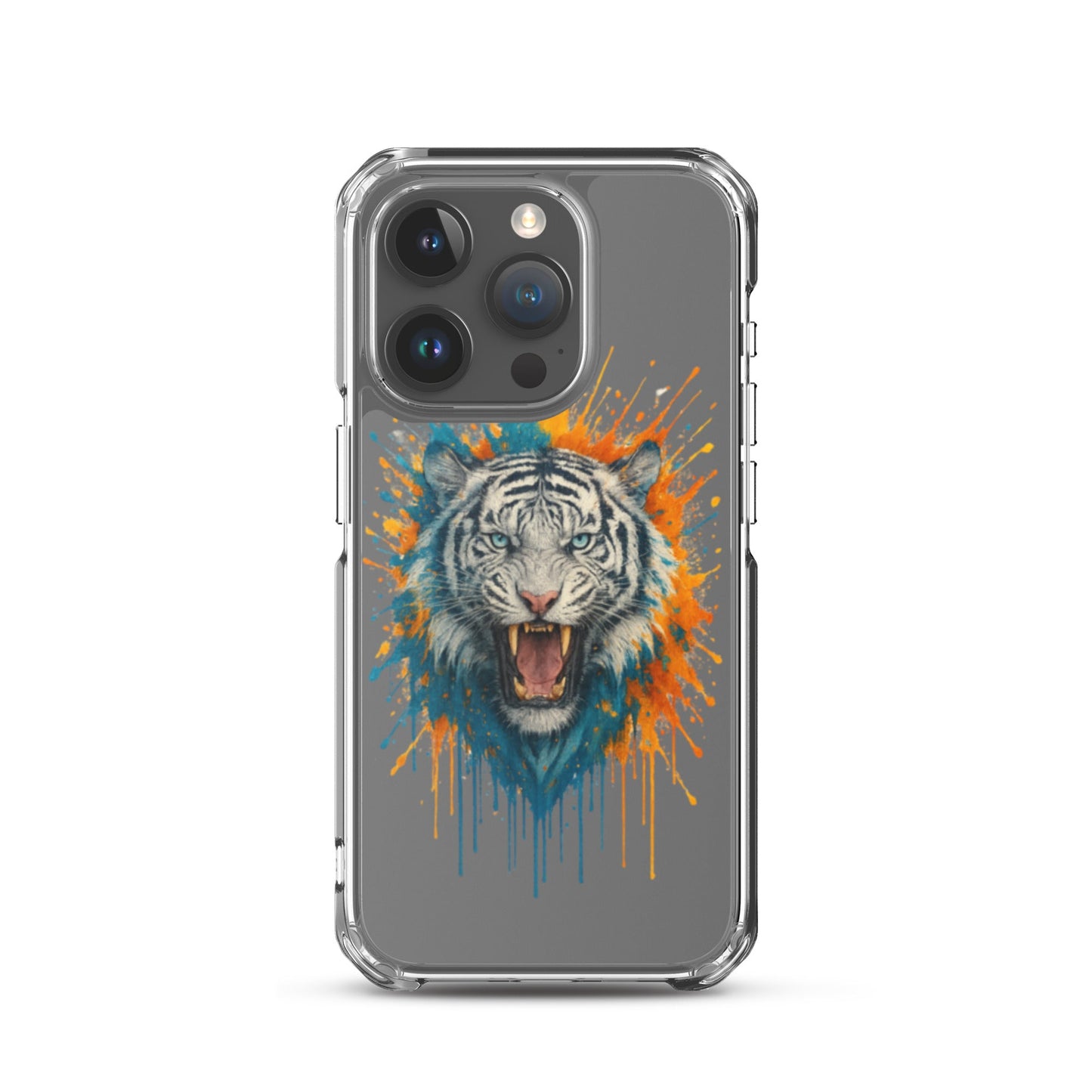 Paint Splash White Tiger - Clear Case for iPhone® - Studio ZD - Studio ZD - 