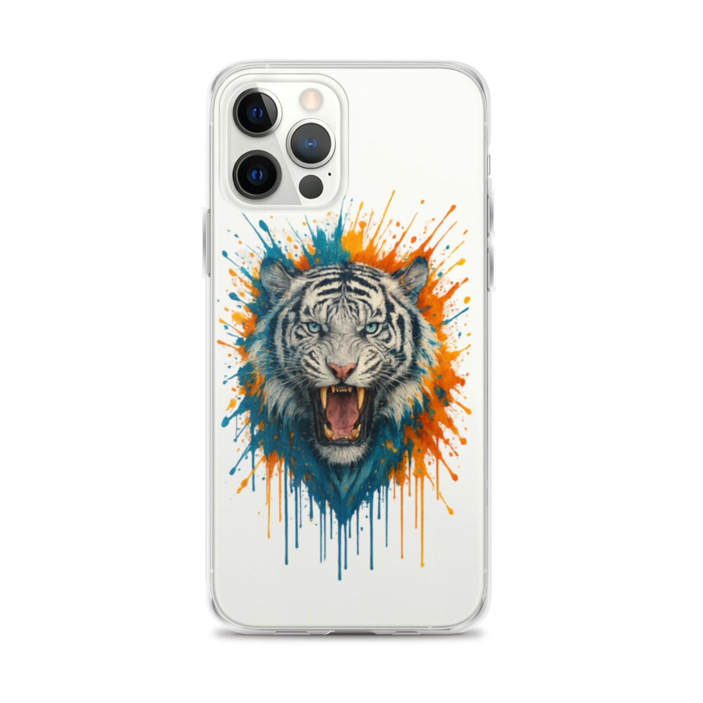 Paint Splash White Tiger - Clear Case for iPhone® - Studio ZD - Studio ZD - 