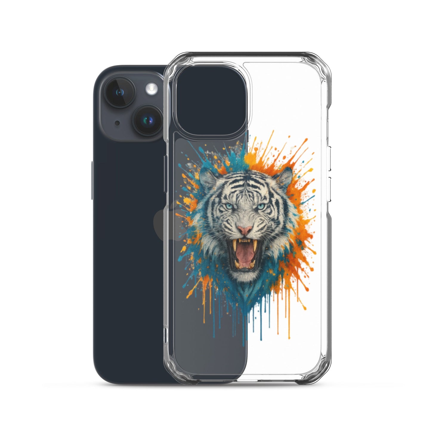 Paint Splash White Tiger - Clear Case for iPhone® - Studio ZD - Studio ZD - 