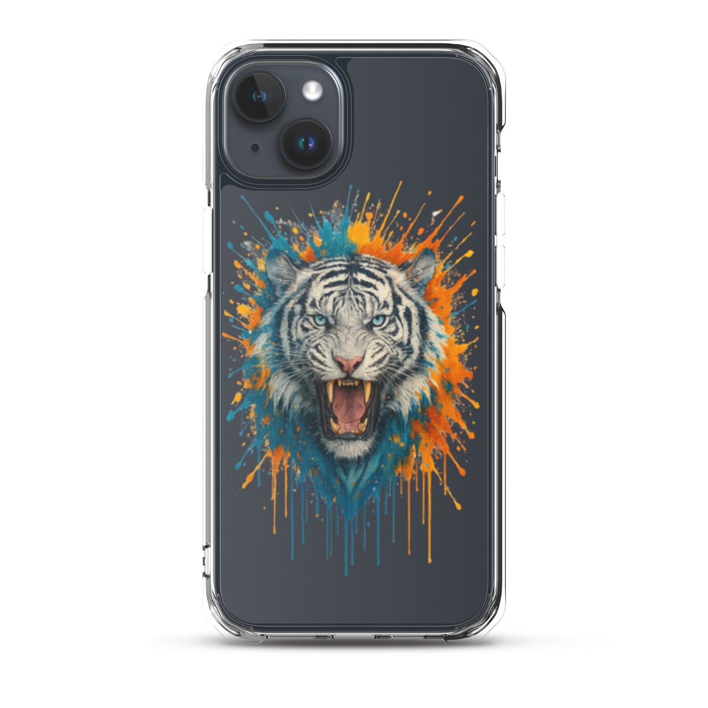 Paint Splash White Tiger - Clear Case for iPhone® - Studio ZD - Studio ZD - 