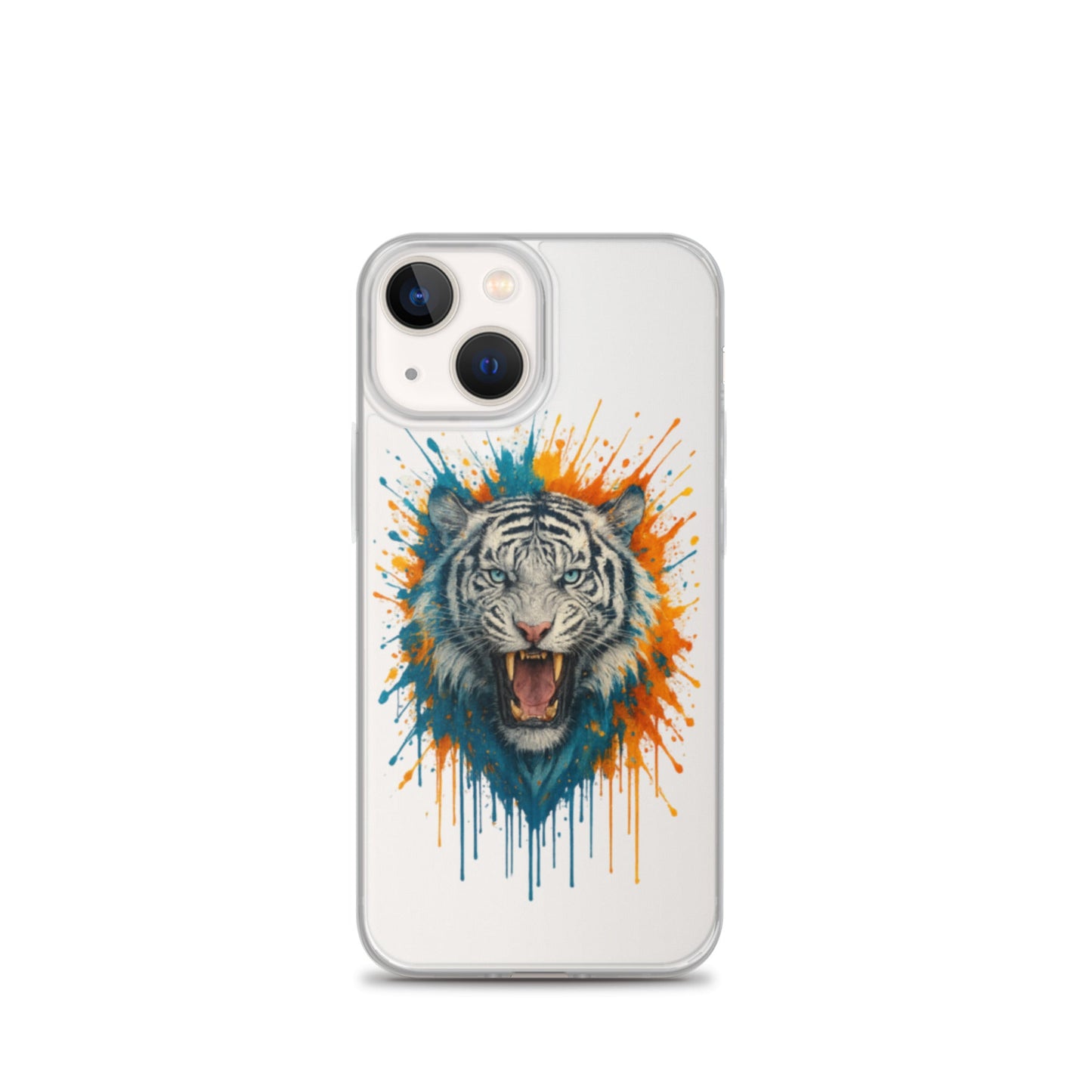 Paint Splash White Tiger - Clear Case for iPhone® - Studio ZD - Studio ZD - 
