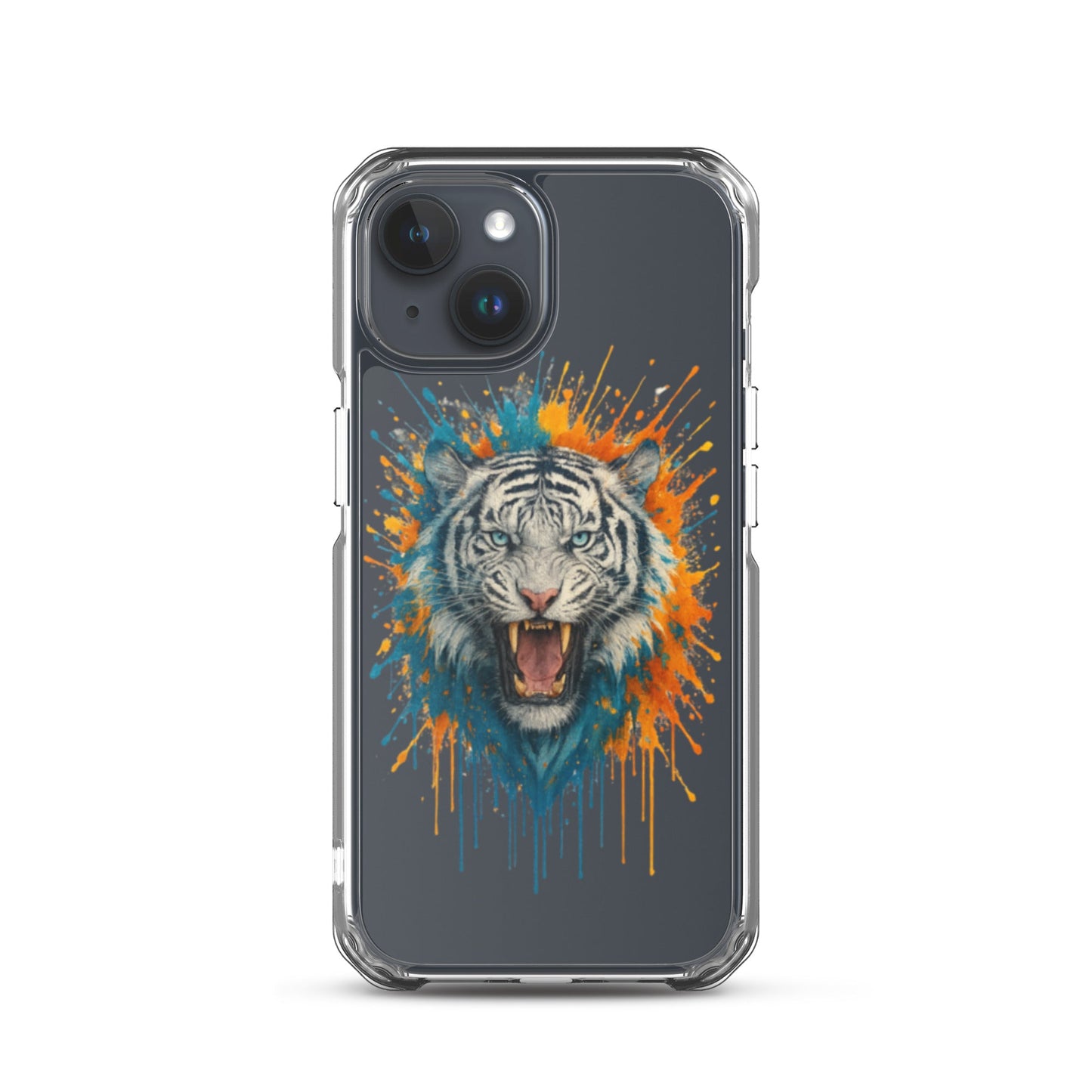 Paint Splash White Tiger - Clear Case for iPhone® - Studio ZD - Studio ZD - 