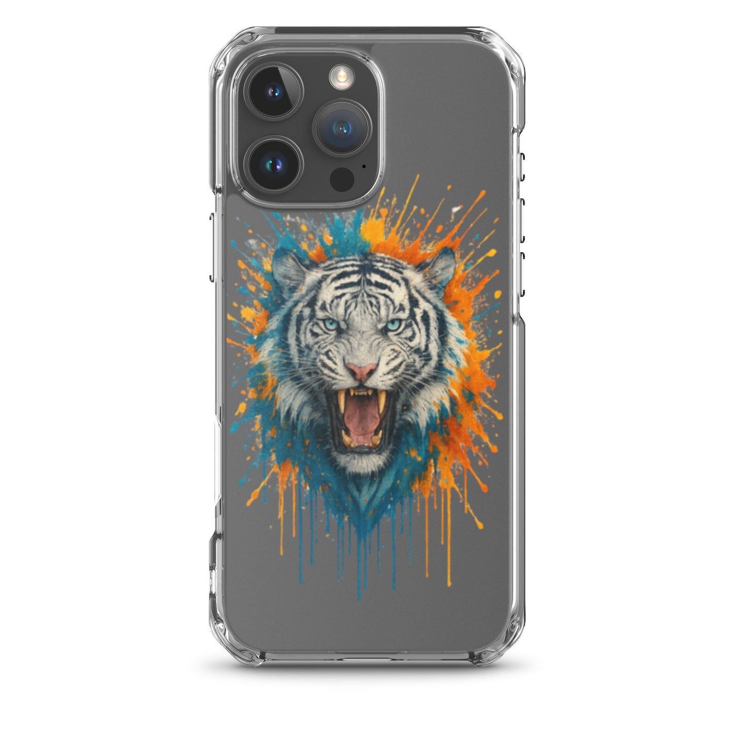 Paint Splash White Tiger - Clear Case for iPhone® - Studio ZD - Studio ZD - 
