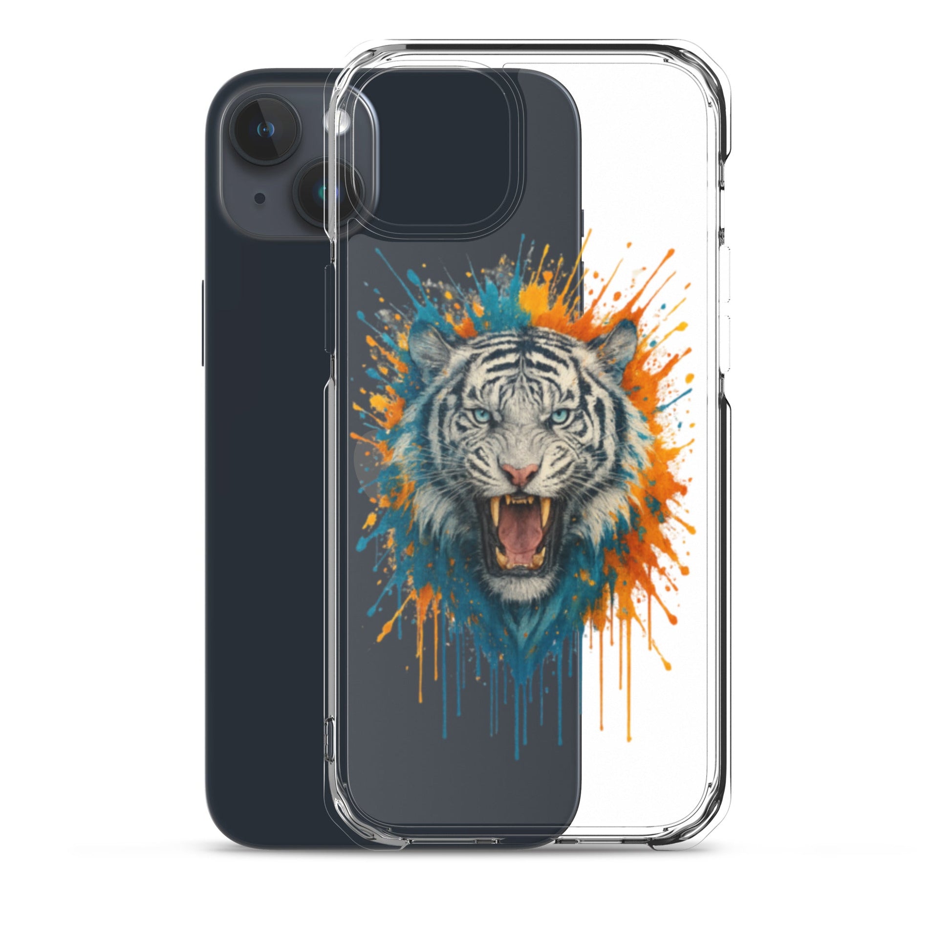 Paint Splash White Tiger - Clear Case for iPhone® - Studio ZD - Studio ZD - 