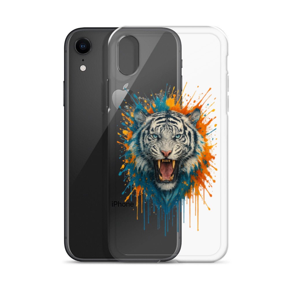 Paint Splash White Tiger - Clear Case for iPhone® - Studio ZD - Studio ZD - 