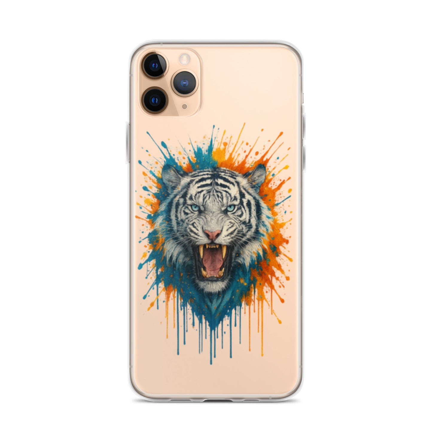 Paint Splash White Tiger - Clear Case for iPhone® - Studio ZD - Studio ZD - 