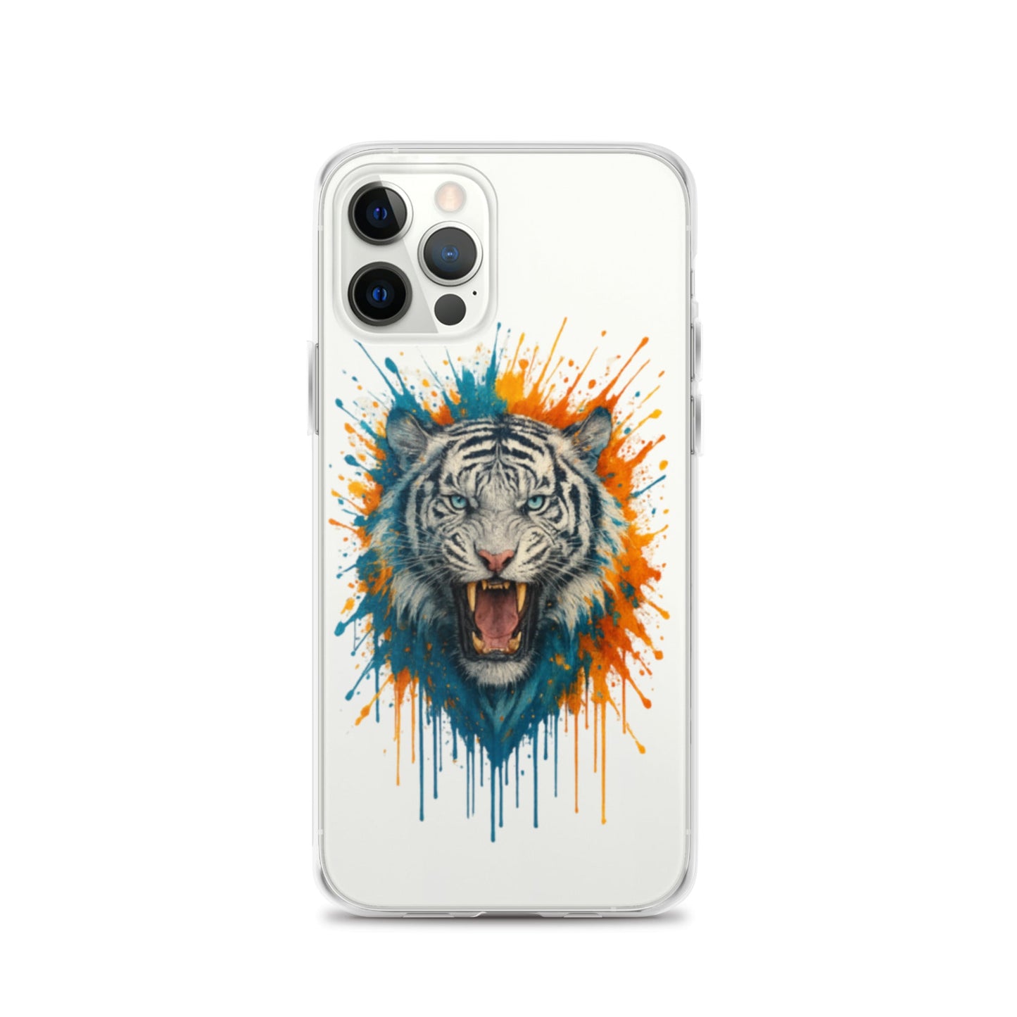 Paint Splash White Tiger - Clear Case for iPhone® - Studio ZD - Studio ZD - 