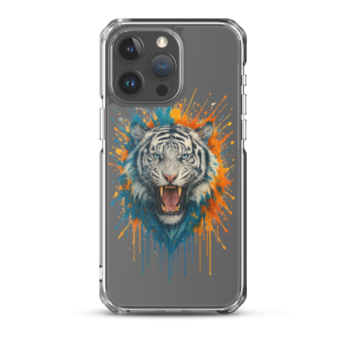 Paint Splash White Tiger - Clear Case for iPhone® - Studio ZD - Studio ZD - 