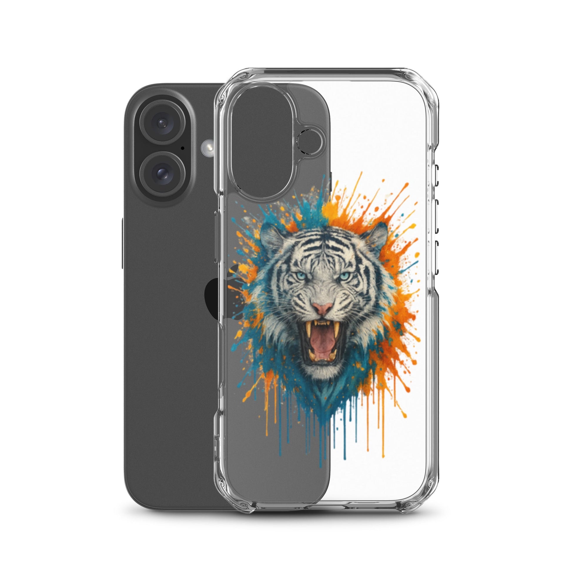 Paint Splash White Tiger - Clear Case for iPhone® - Studio ZD - Studio ZD - 