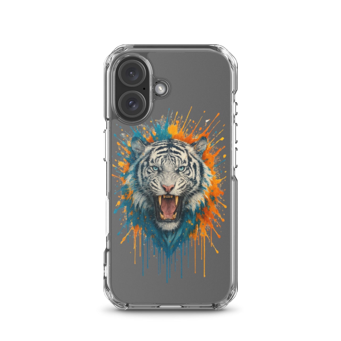 Paint Splash White Tiger - Clear Case for iPhone® - Studio ZD - Studio ZD - 