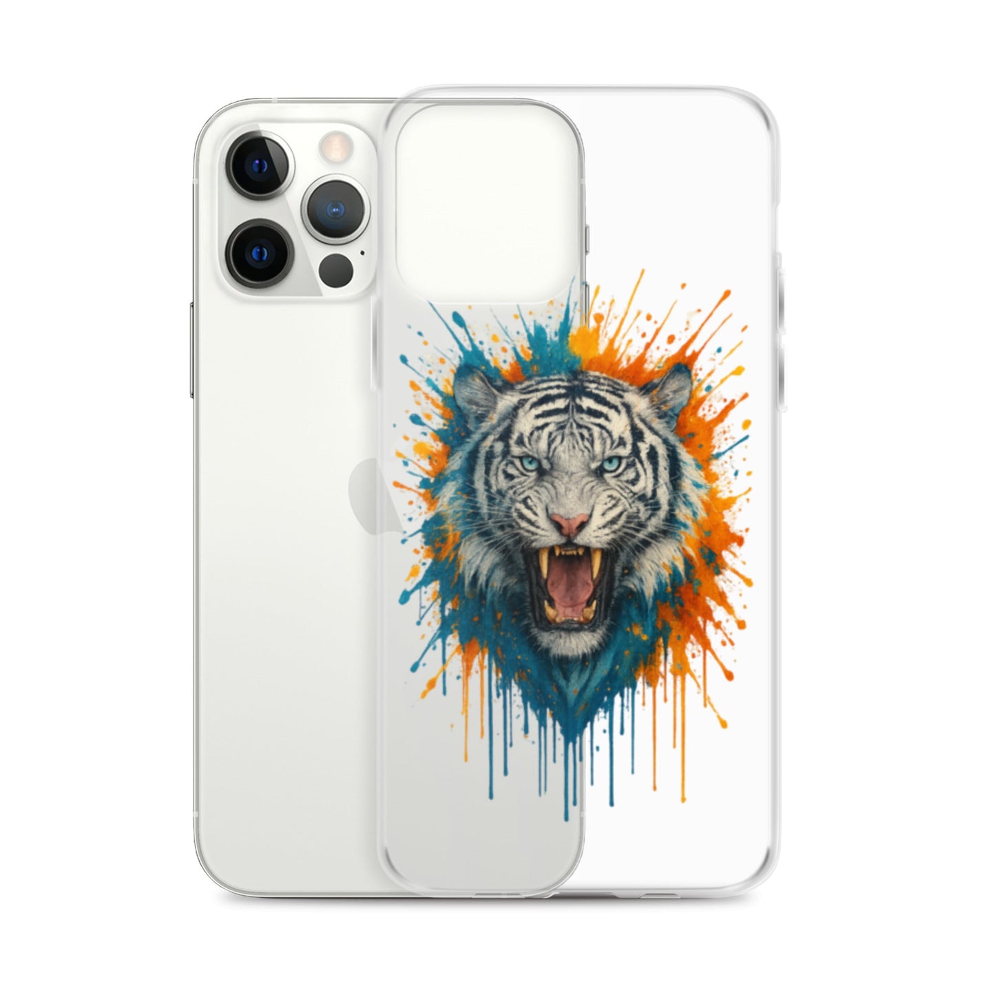 Paint Splash White Tiger - Clear Case for iPhone® - Studio ZD - Studio ZD - 