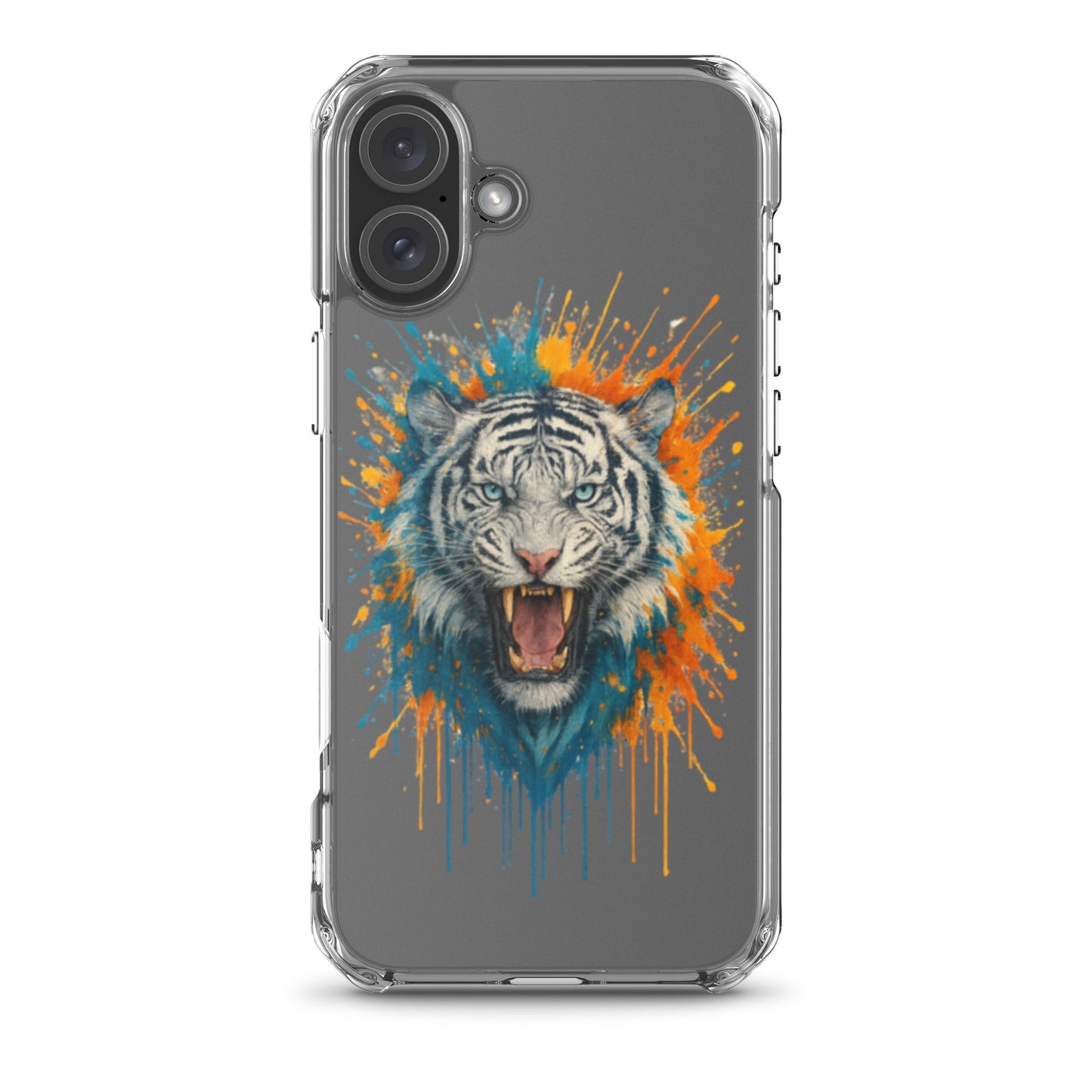 Paint Splash White Tiger - Clear Case for iPhone® - Studio ZD - Studio ZD - 