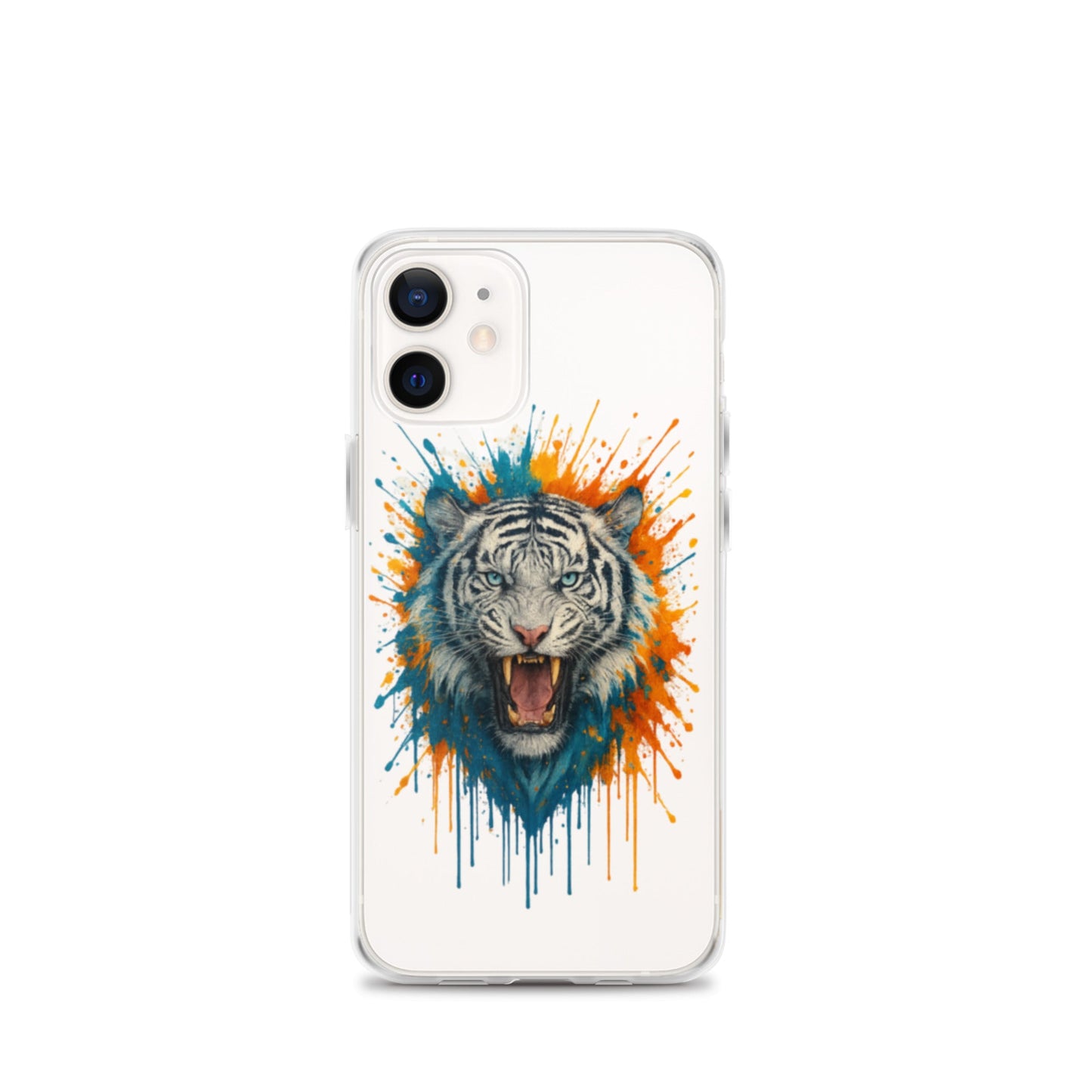 Paint Splash White Tiger - Clear Case for iPhone® - Studio ZD - Studio ZD - 