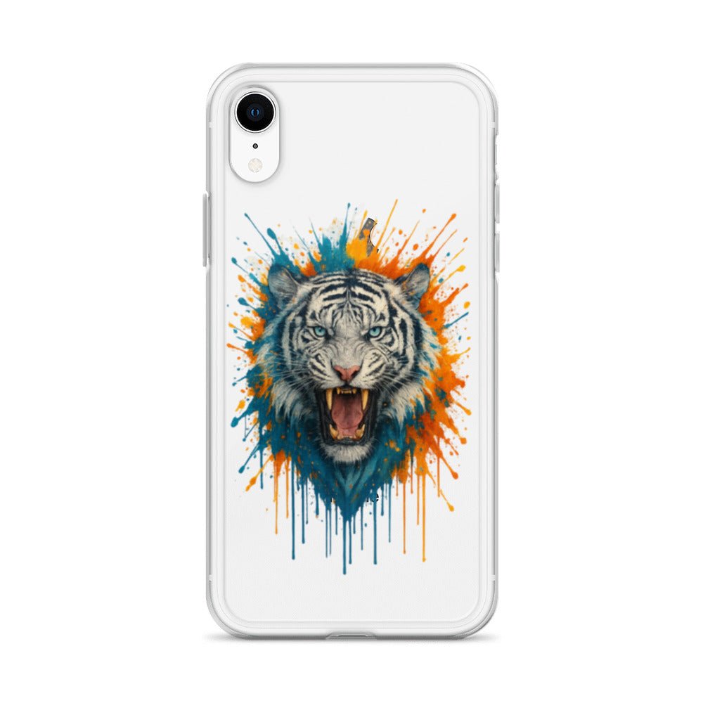 Paint Splash White Tiger - Clear Case for iPhone® - Studio ZD - Studio ZD - 