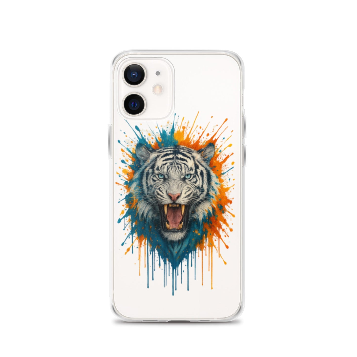 Paint Splash White Tiger - Clear Case for iPhone® - Studio ZD - Studio ZD - 