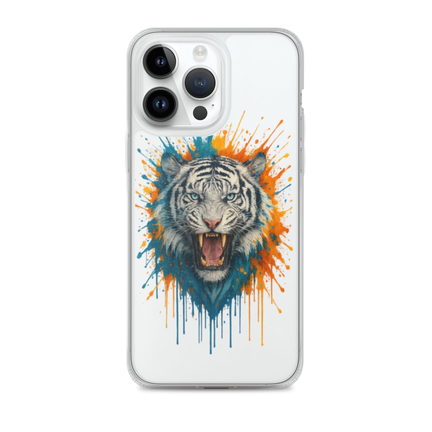 Paint Splash White Tiger - Clear Case for iPhone® - Studio ZD - Studio ZD - 