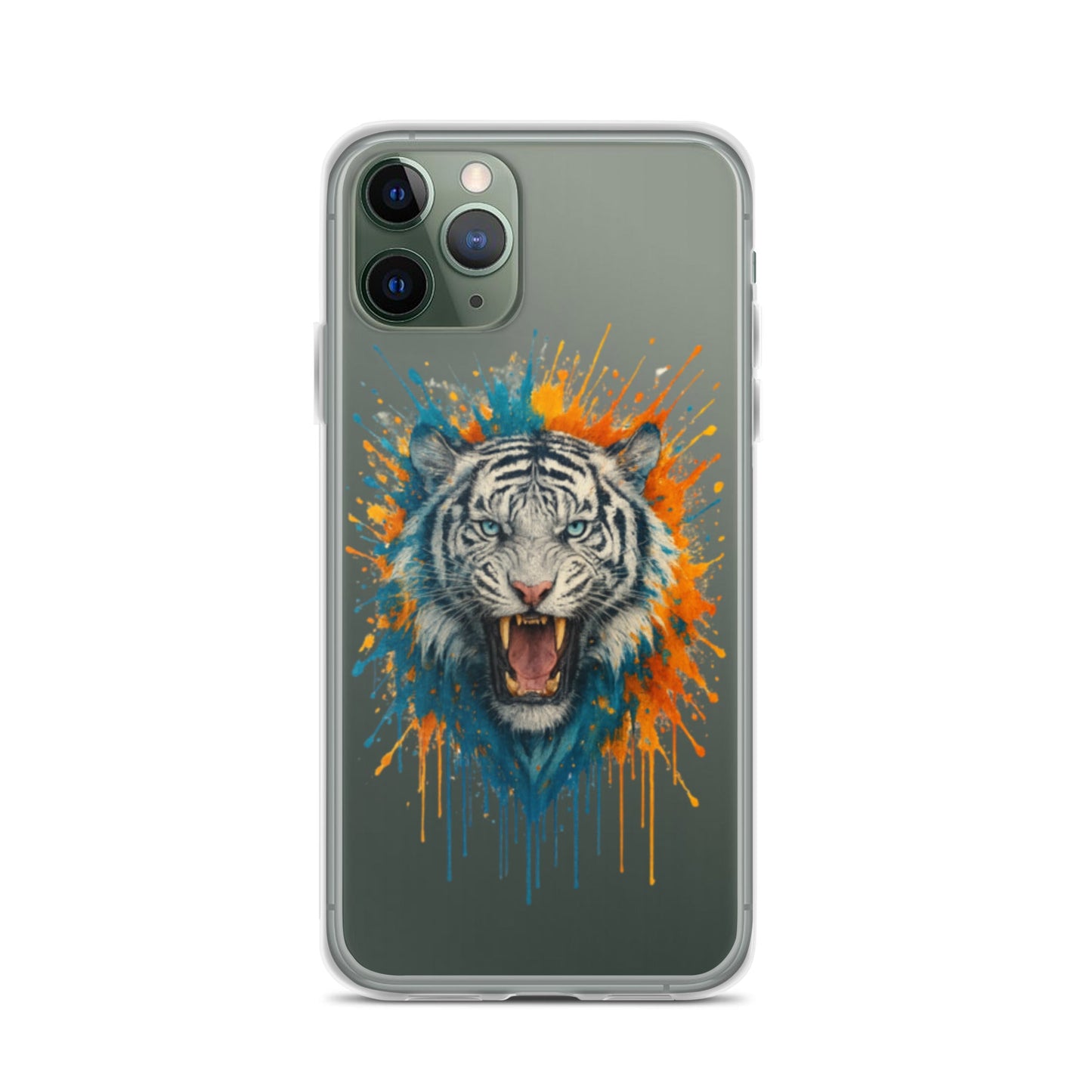 Paint Splash White Tiger - Clear Case for iPhone® - Studio ZD - Studio ZD - 
