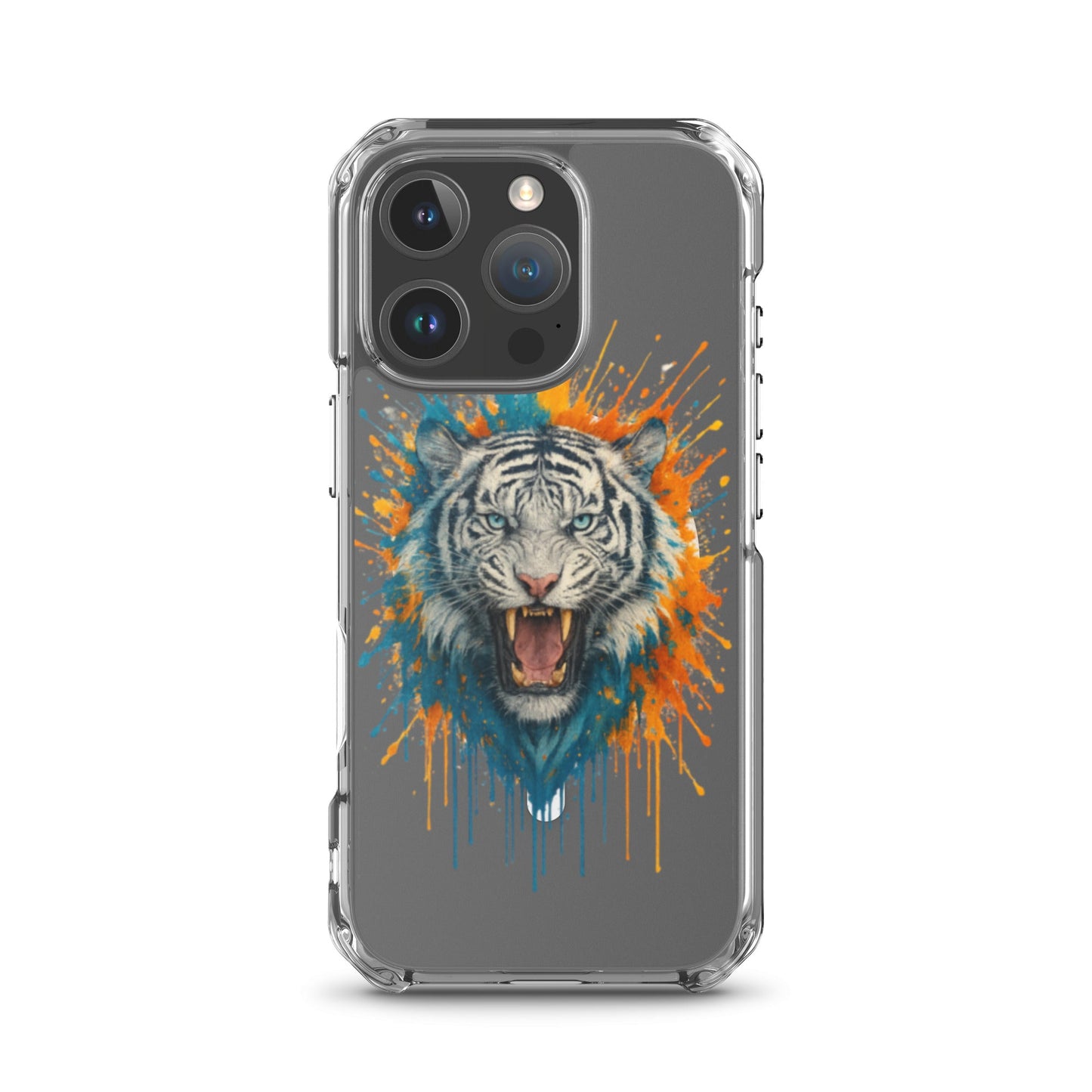 Paint Splash White Tiger - MagSafe® clear case for iPhone® - Studio ZD - Studio ZD - 