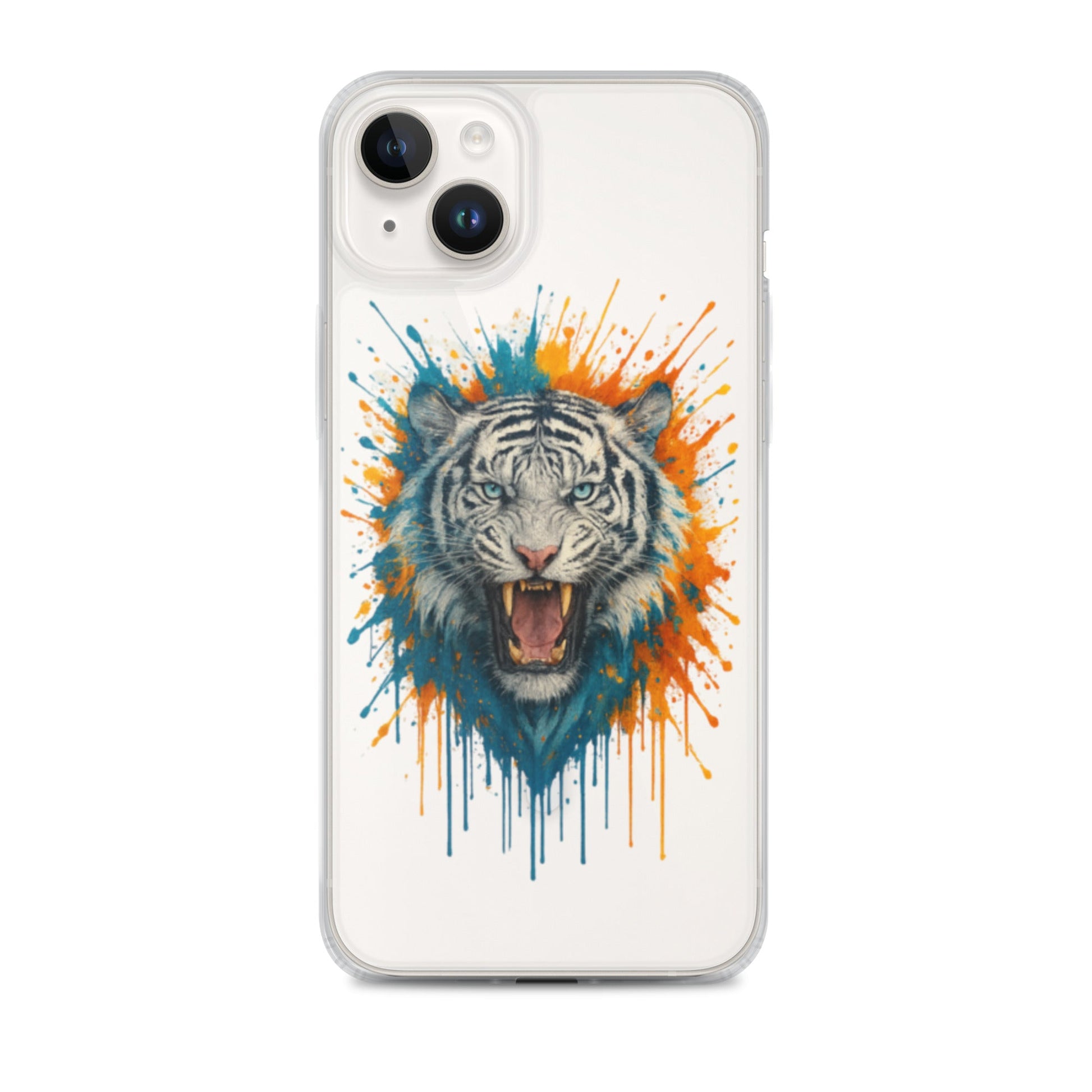 Paint Splash White Tiger - MagSafe® clear case for iPhone® - Studio ZD - Studio ZD - 
