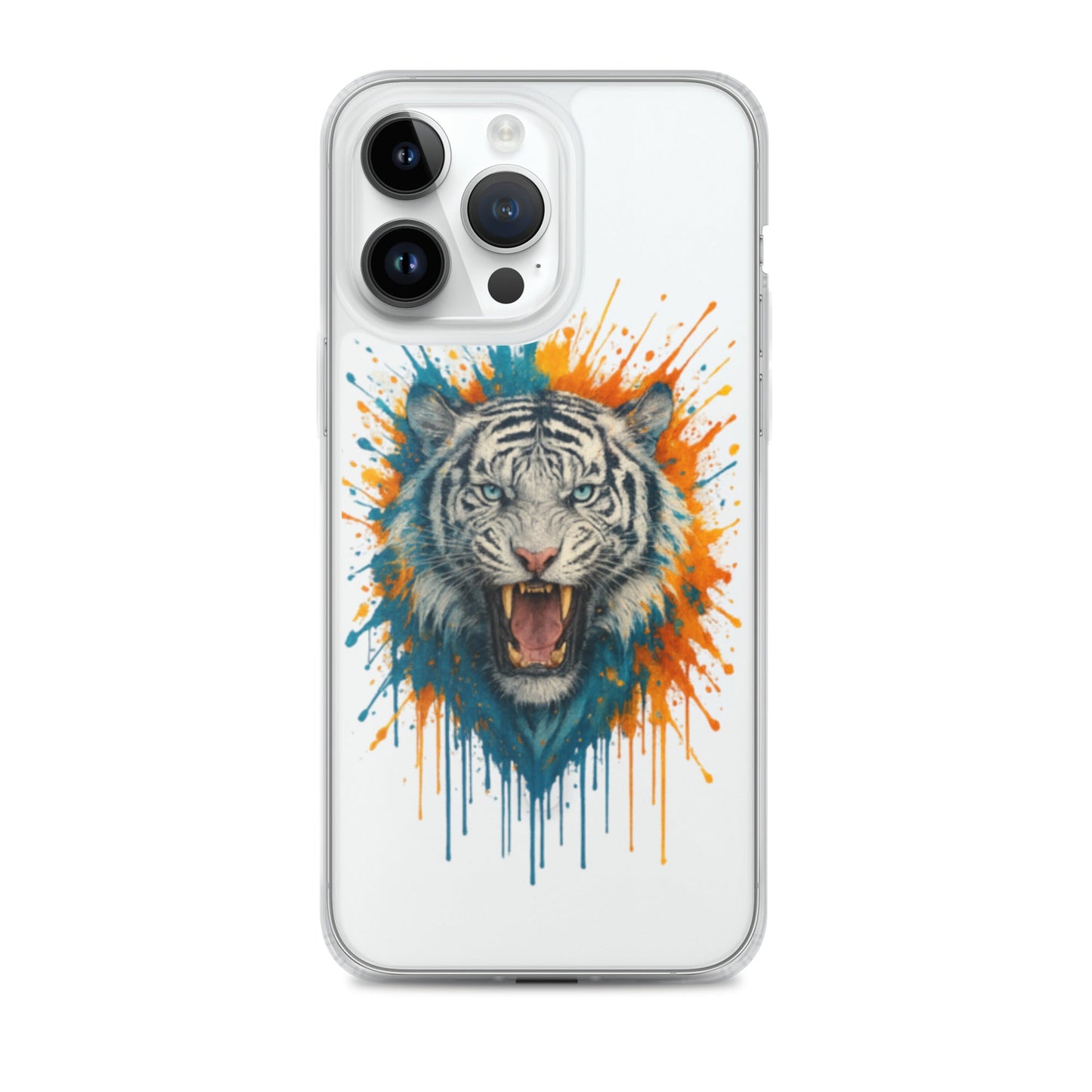 Paint Splash White Tiger - MagSafe® clear case for iPhone® - Studio ZD - Studio ZD - 